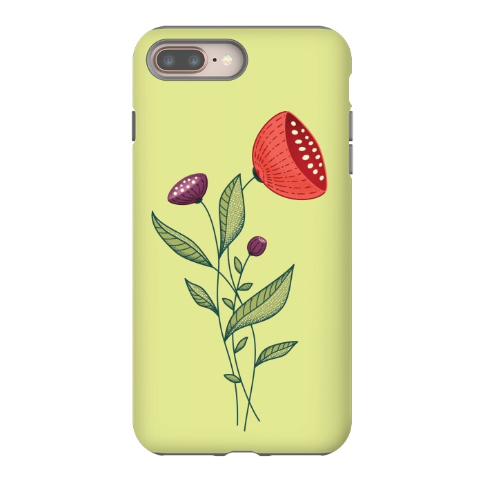 iPhone 7 plus StrongFit Spring Flowers Abstract Botanical Line Art by Boriana Giormova