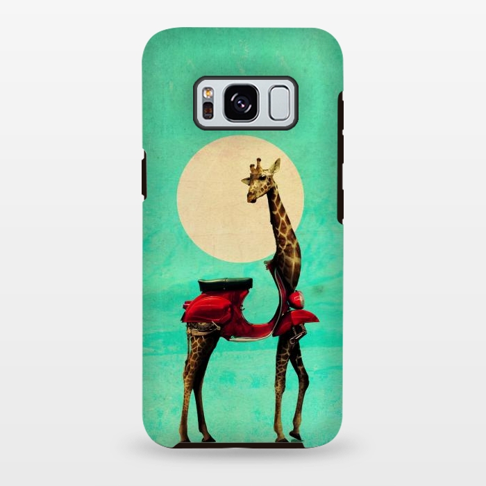 Galaxy S8 plus StrongFit Giraffe Scooter by Ali Gulec