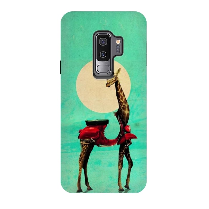 Galaxy S9 plus StrongFit Giraffe Scooter by Ali Gulec