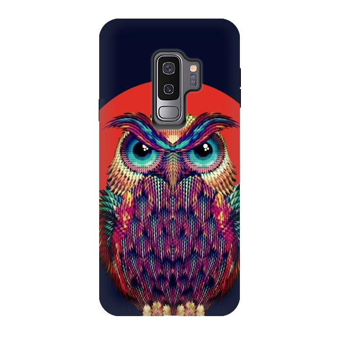 Galaxy S9 plus StrongFit Geometric Owl by Ali Gulec