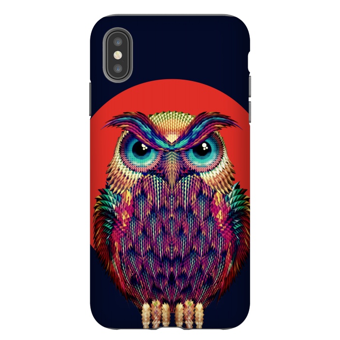 iPhone Xs Max StrongFit Geometric Owl by Ali Gulec