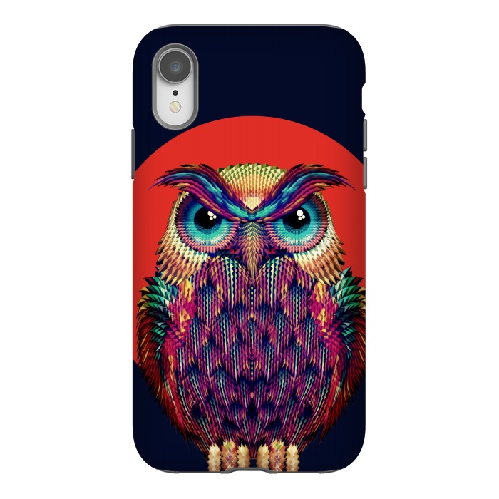 iPhone Xr StrongFit Geometric Owl by Ali Gulec