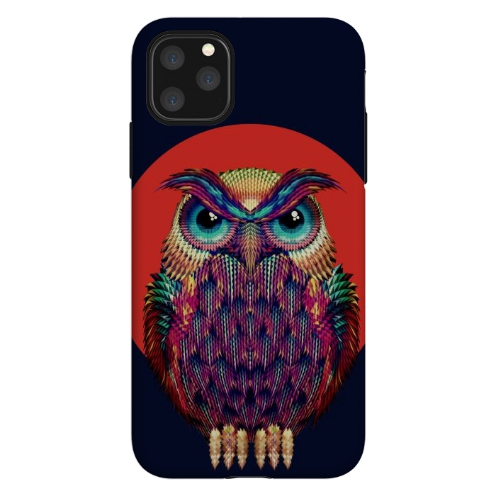 iPhone 11 Pro Max StrongFit Geometric Owl by Ali Gulec