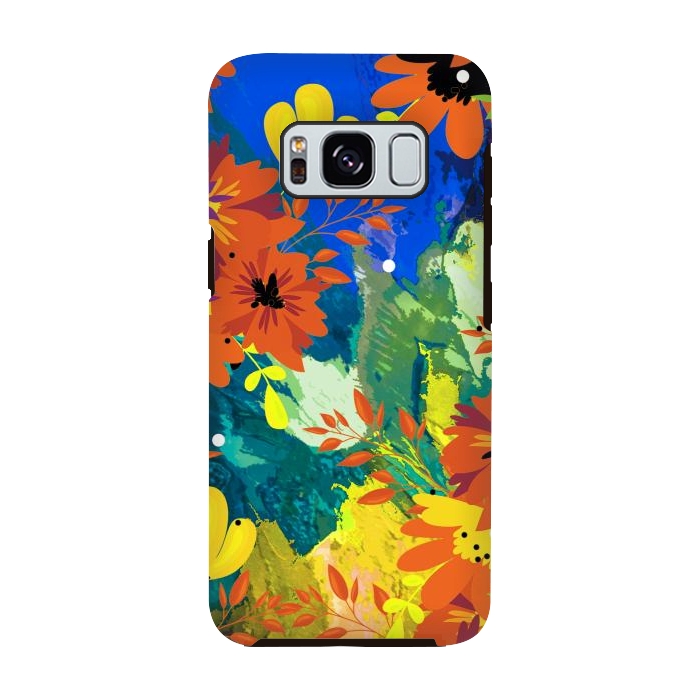 Galaxy S8 StrongFit Yellow foresf flowers by Josie