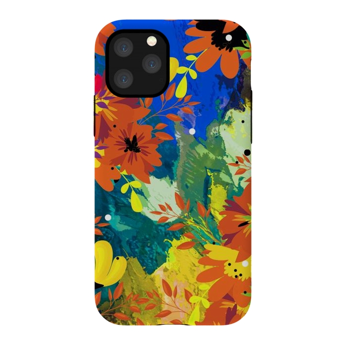 iPhone 11 Pro StrongFit Yellow foresf flowers by Josie
