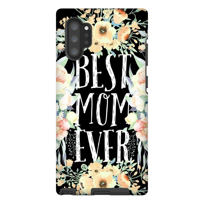 Galaxy Note 10 plus StrongFit Best mom spring watercolor flowers  by Oana 