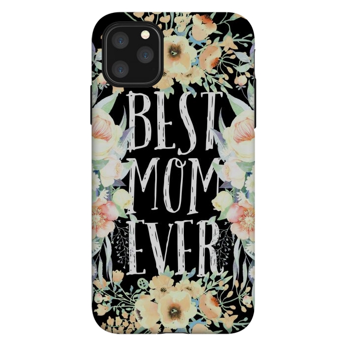 iPhone 11 Pro Max StrongFit Best mom spring watercolor flowers  by Oana 