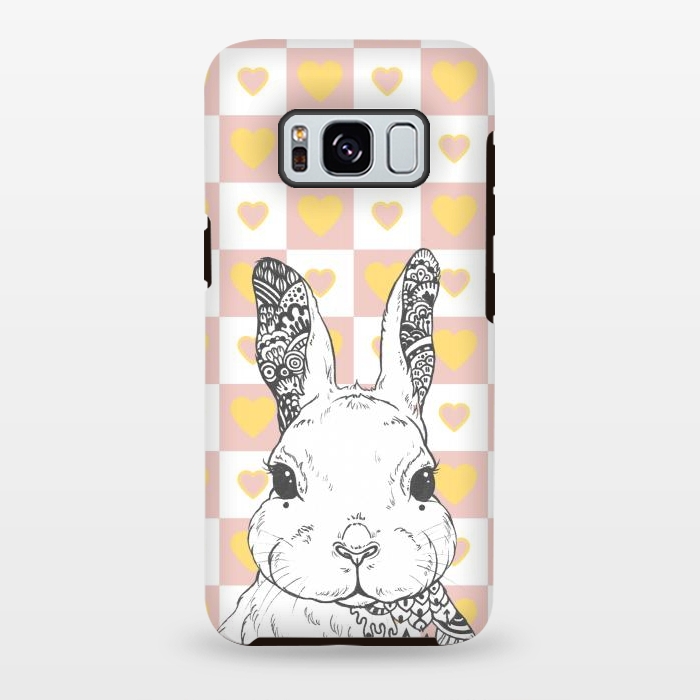 Galaxy S8 plus StrongFit Rabbit and yellow hearts Alice in Wonderland by Oana 