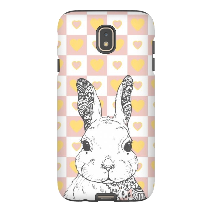 Galaxy J7 StrongFit Rabbit and yellow hearts Alice in Wonderland by Oana 