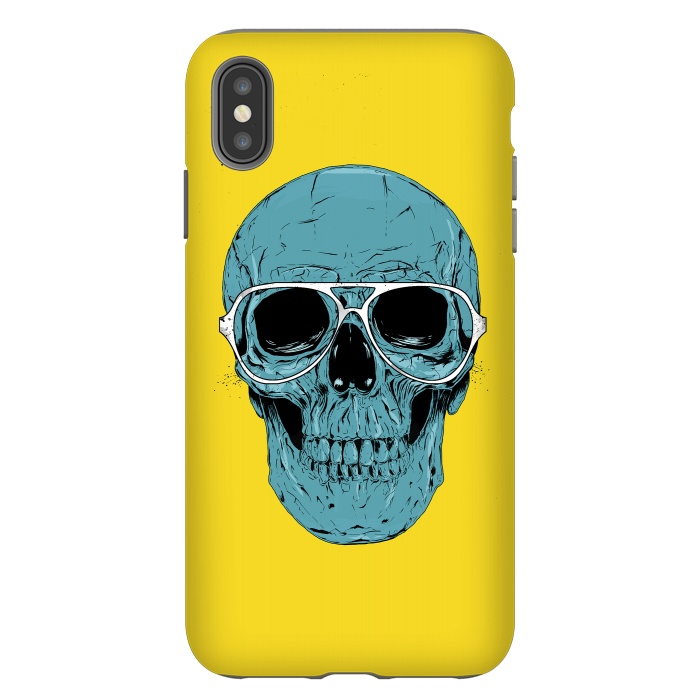 iPhone Xs Max StrongFit Blue skull by Balazs Solti