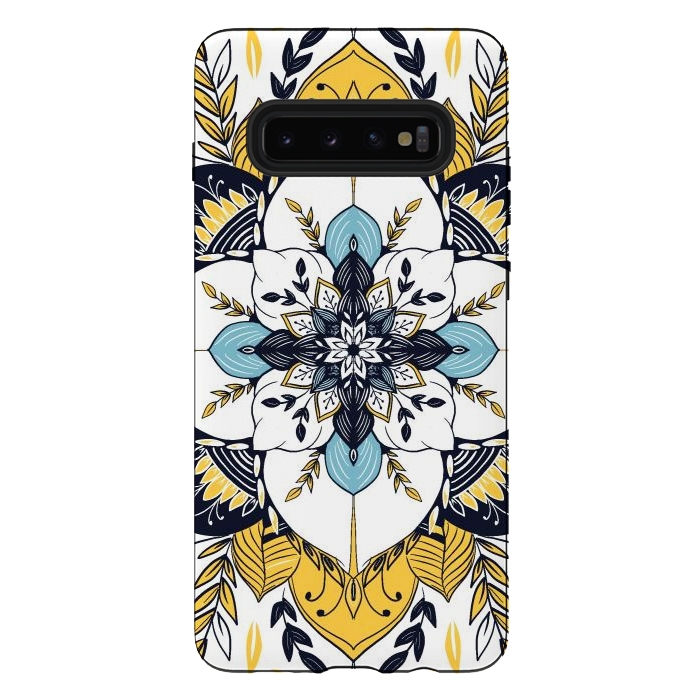 Galaxy S10 plus StrongFit Stained Glass Boho by Rose Halsey