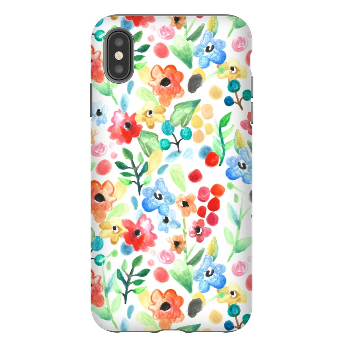 iPhone Xs Max StrongFit Flourish - Watercolour Floral by Tangerine-Tane