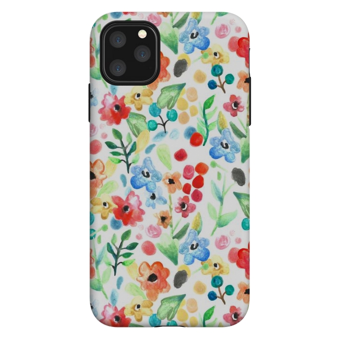 iPhone 11 Pro Max StrongFit Flourish - Watercolour Floral by Tangerine-Tane