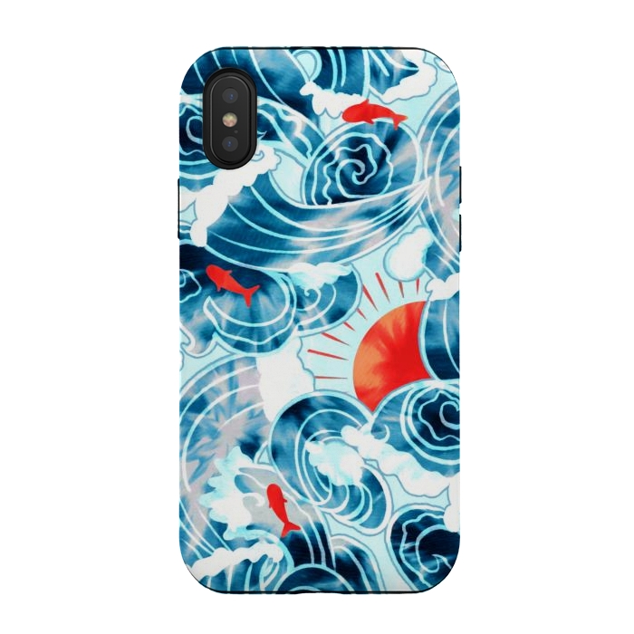 iPhone Xs / X StrongFit Ocean Tide Dye  by Tigatiga