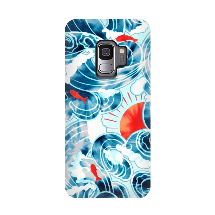 Galaxy S9 StrongFit Ocean Tide Dye  by Tigatiga