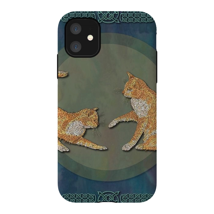 iPhone 11 StrongFit Ginger Cats by Lotti Brown