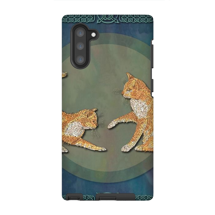 Galaxy Note 10 StrongFit Ginger Cats by Lotti Brown