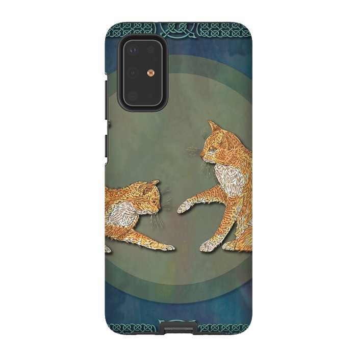 Galaxy S20 Plus StrongFit Ginger Cats by Lotti Brown