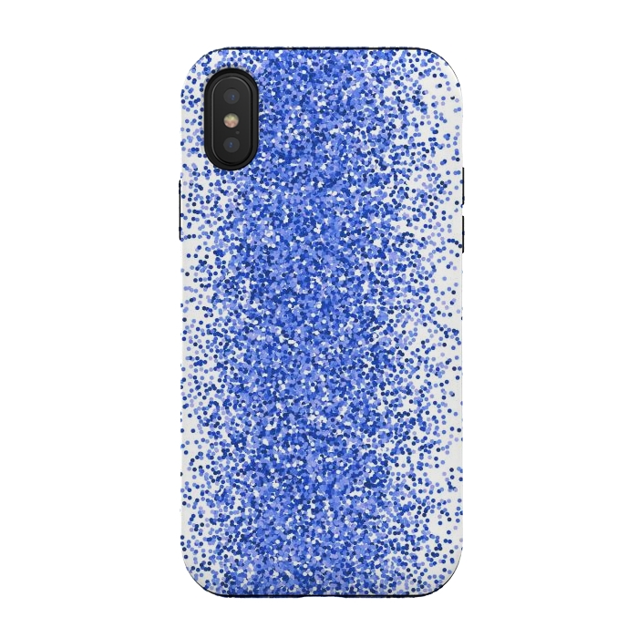 iPhone Xs / X StrongFit Blue Sparkles by Martina