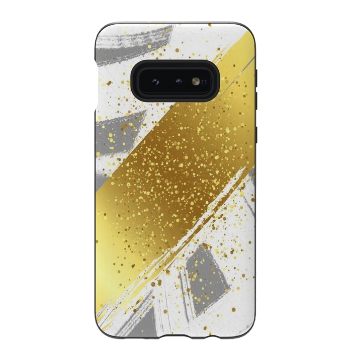 Galaxy S10e StrongFit Golden Paint by Martina
