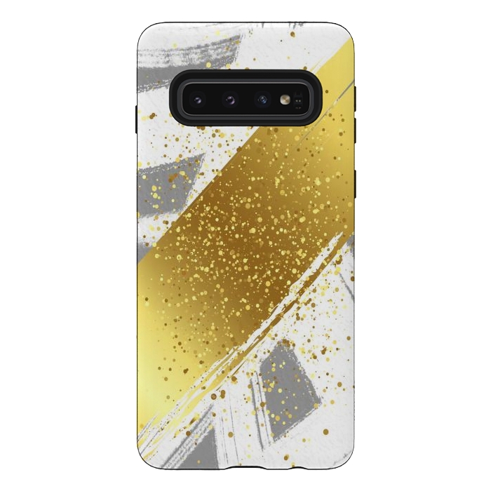 Galaxy S10 StrongFit Golden Paint by Martina