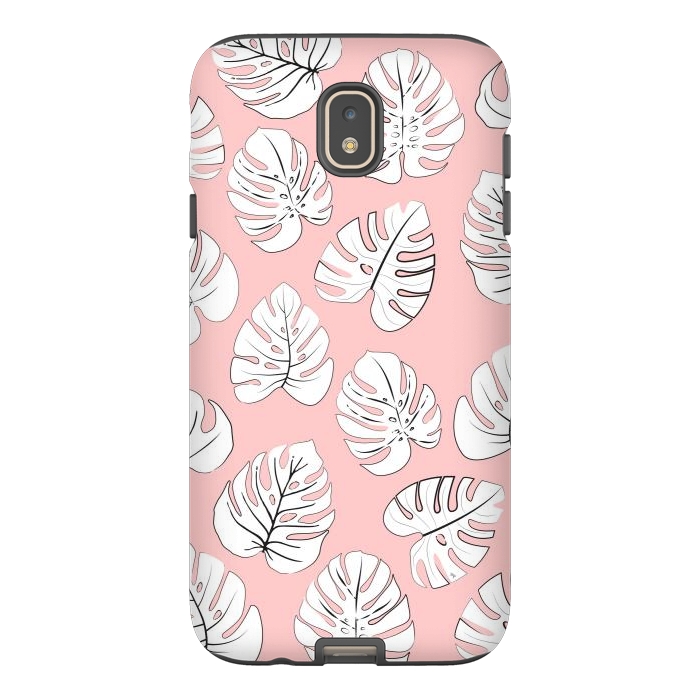 Galaxy J7 StrongFit White exotic leaves by Martina
