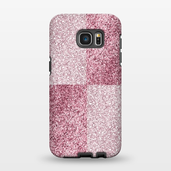 Galaxy S7 EDGE StrongFit Pink Glitter by Martina