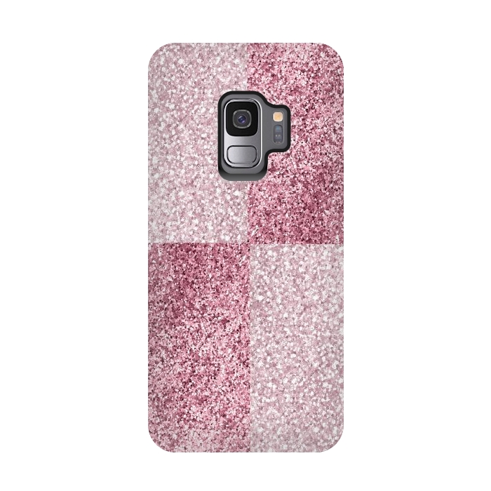 Galaxy S9 StrongFit Pink Glitter by Martina