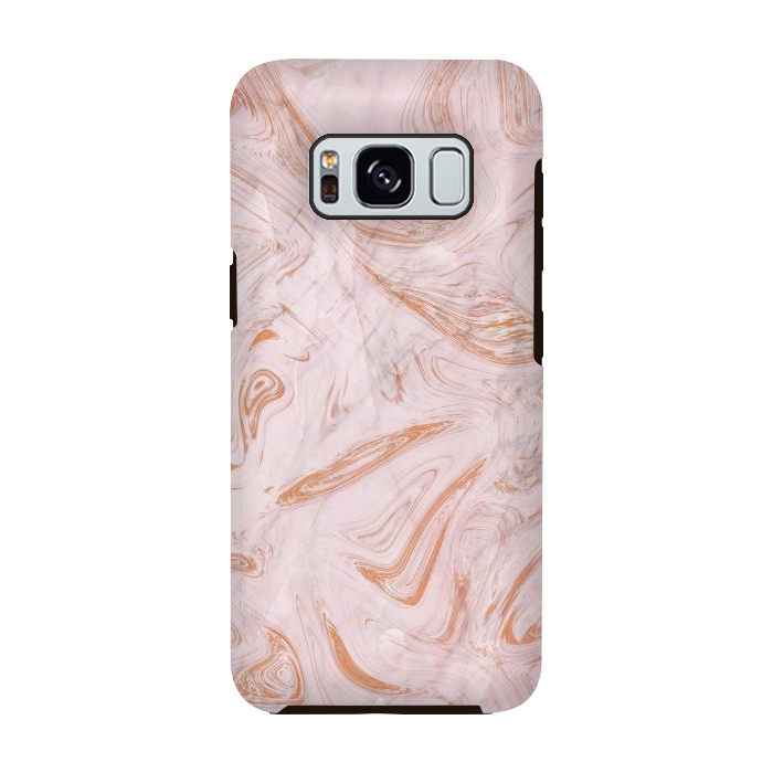 Galaxy S8 StrongFit Rose Gold Marble by Martina