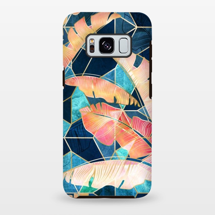 Galaxy S8 plus StrongFit Marbled Topical Sunset by gingerlique