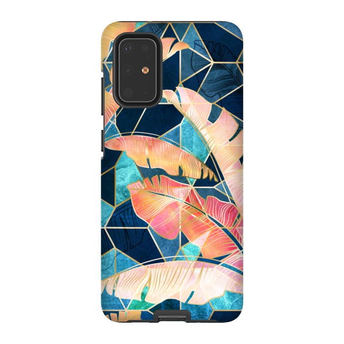 Galaxy S20 Plus StrongFit Marbled Topical Sunset by gingerlique