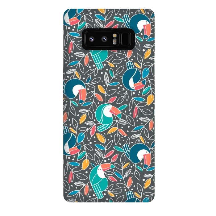 Galaxy Note 8 StrongFit Tossed Toucan by gingerlique