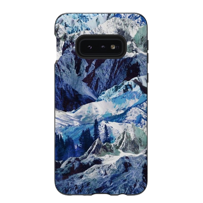Galaxy S10e StrongFit Blue mountains landscape art by Oana 