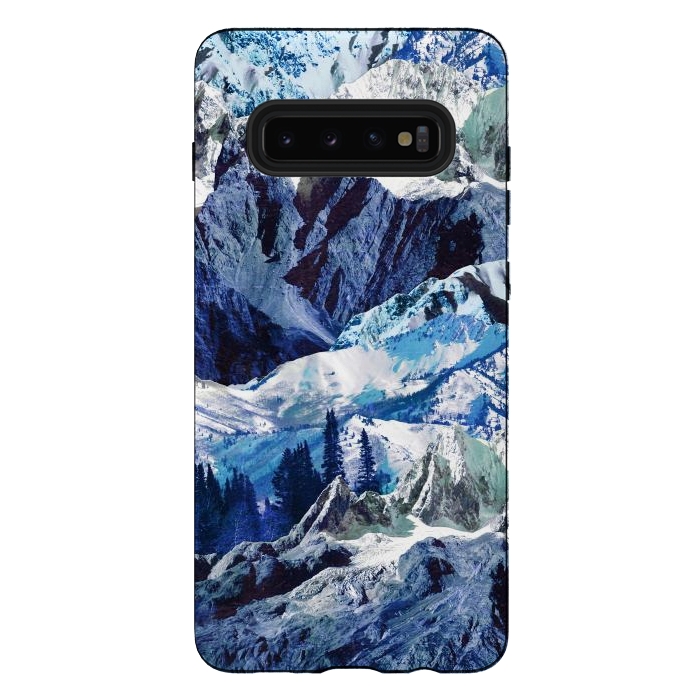 Galaxy S10 plus StrongFit Blue mountains landscape art by Oana 