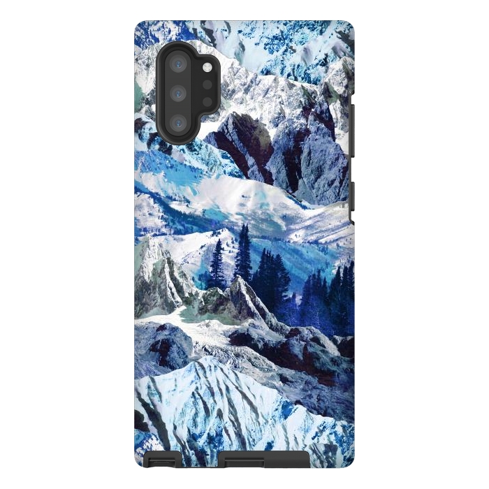 Galaxy Note 10 plus StrongFit Blue mountains landscape art by Oana 