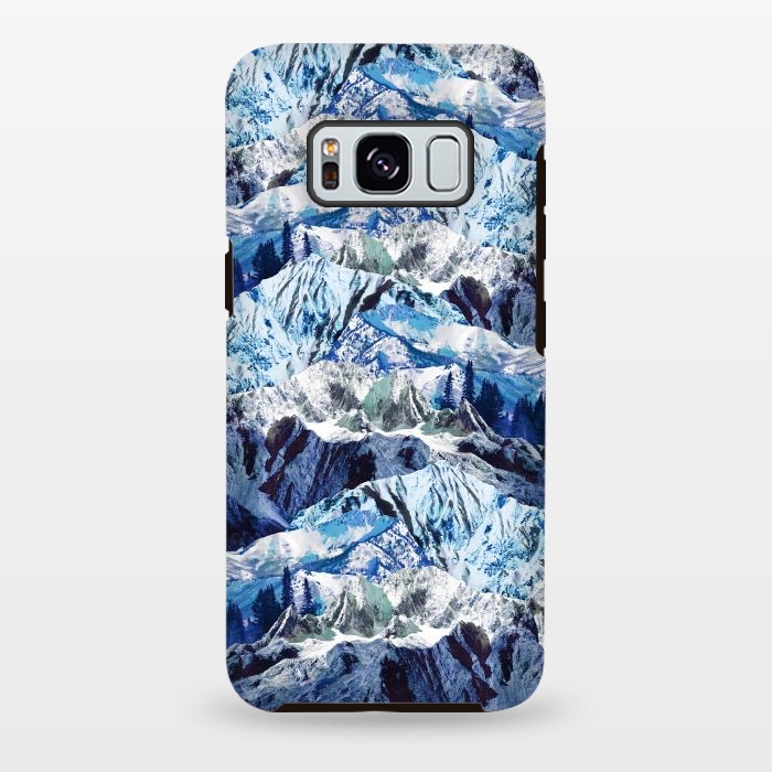 Galaxy S8 plus StrongFit Fantasy mountain landscape blue rock textures by Oana 
