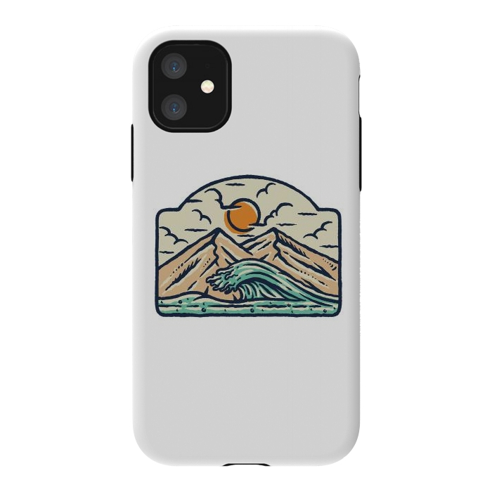 iPhone 11 StrongFit Mountain and Wave by Afif Quilimo