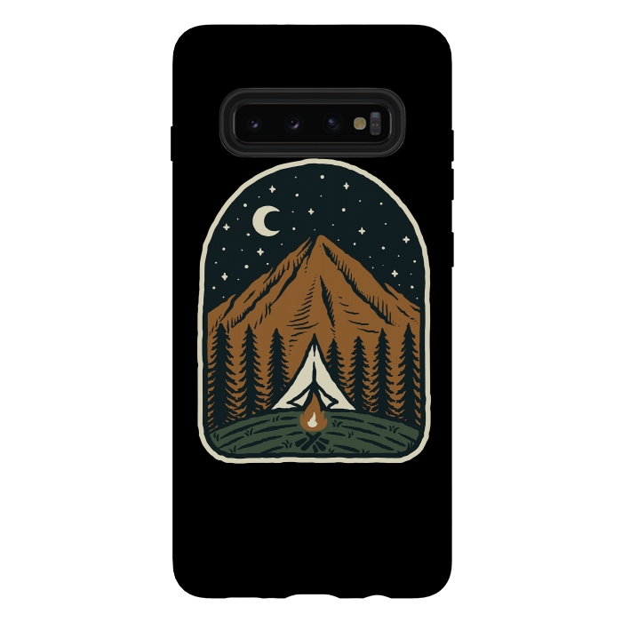 Galaxy S10 plus StrongFit Camp Mountain Night by Afif Quilimo
