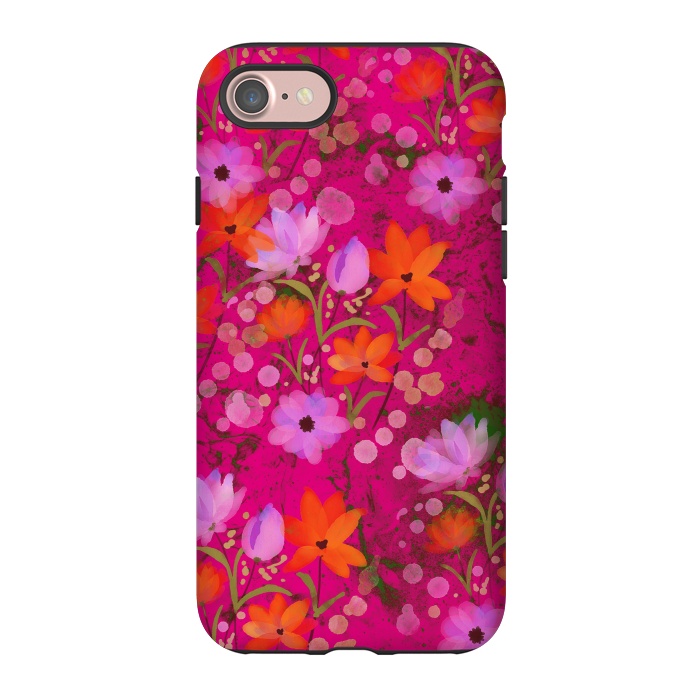 iPhone 7 StrongFit Floral design watercolour floral bunch abstract design by Josie