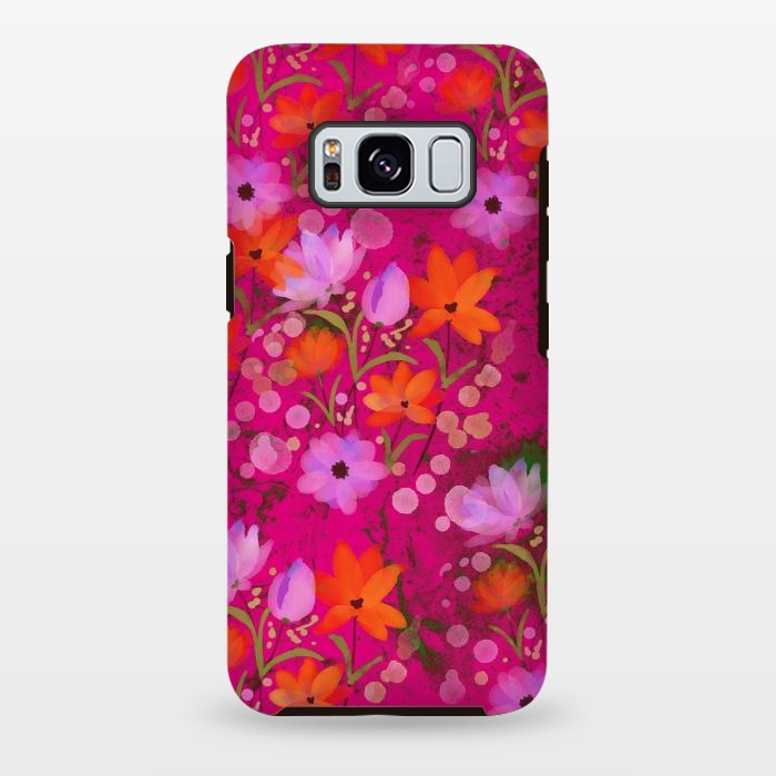 Galaxy S8 plus StrongFit Floral design watercolour floral bunch abstract design by Josie