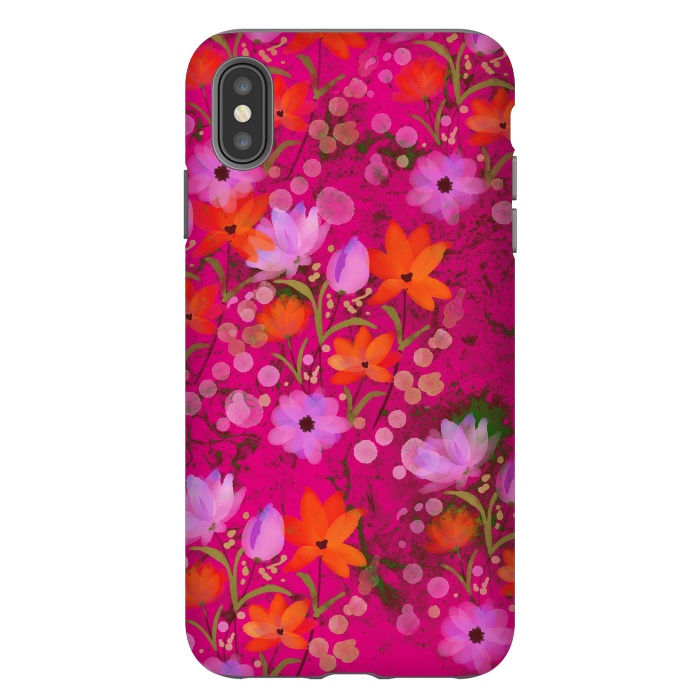 iPhone Xs Max StrongFit Floral design watercolour floral bunch abstract design by Josie