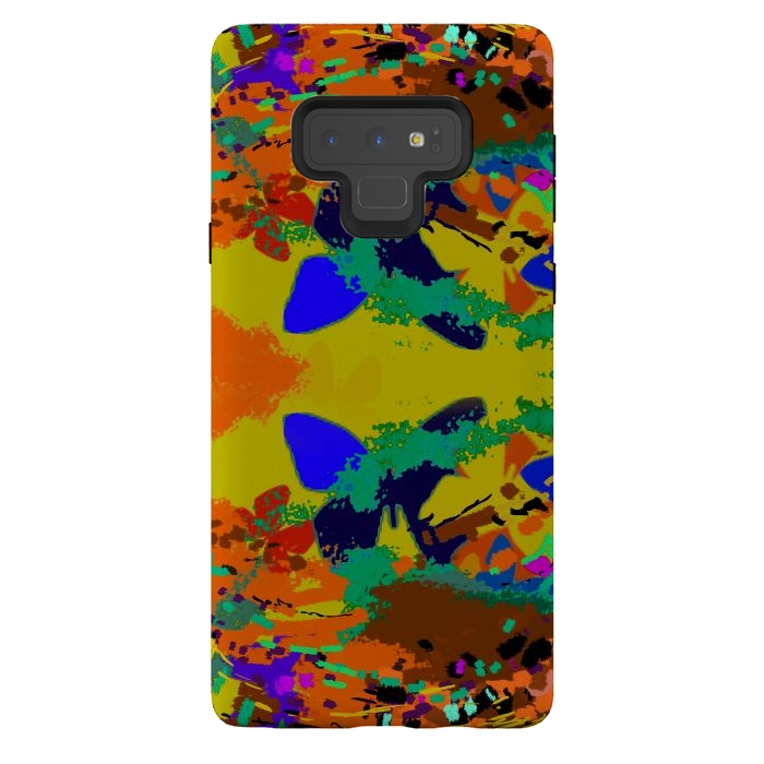 Galaxy Note 9 StrongFit Abstract butterfly digital art design by Josie
