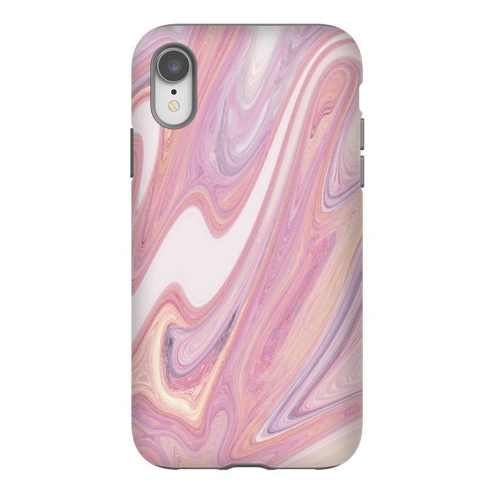 iPhone Xr StrongFit Pink marble by Rose Halsey