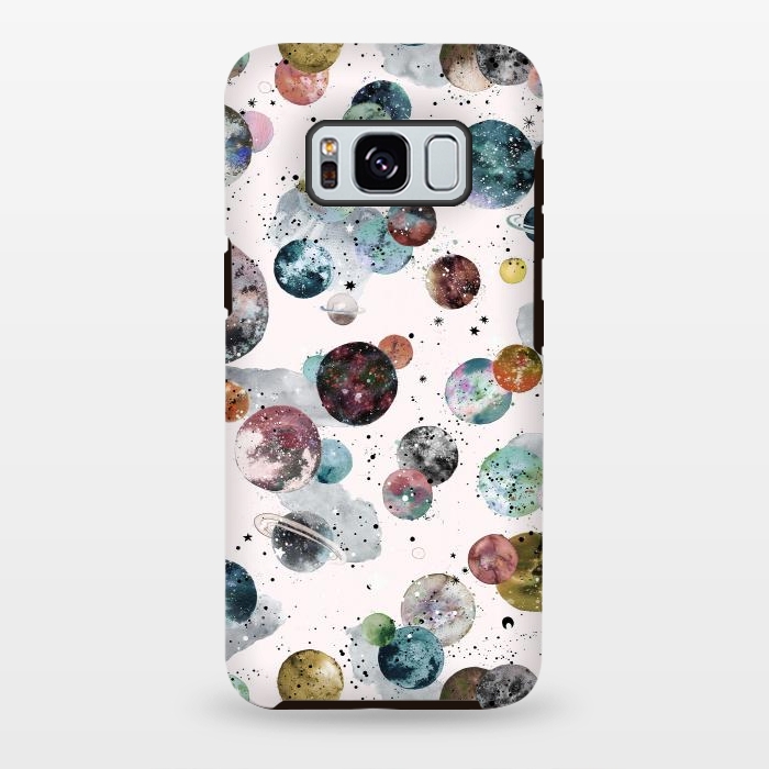 Galaxy S8 plus StrongFit Cosmic Planets and Constellations Multicolored by Ninola Design
