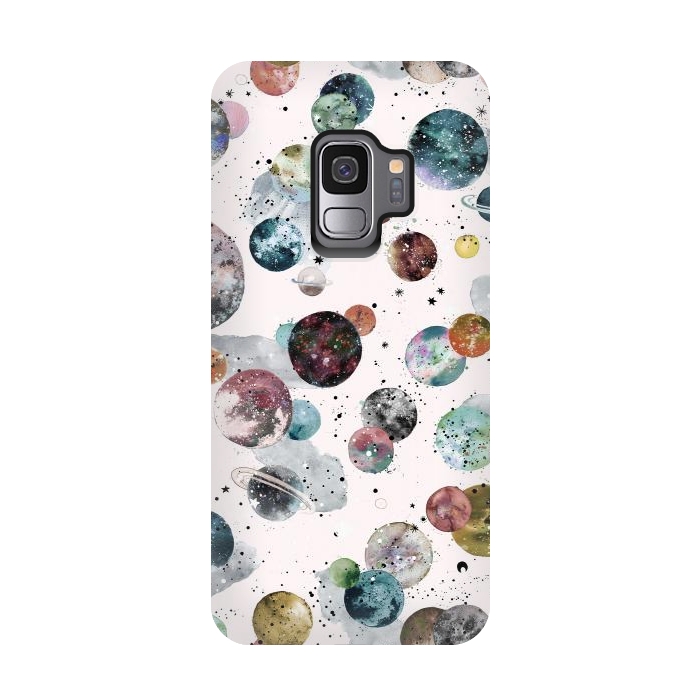 Galaxy S9 StrongFit Cosmic Planets and Constellations Multicolored by Ninola Design