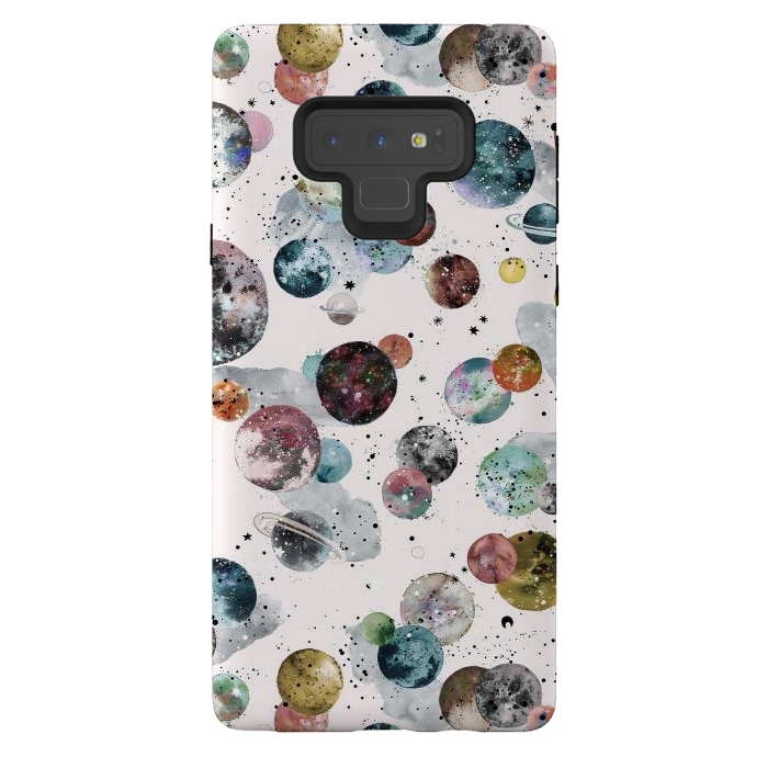 Galaxy Note 9 StrongFit Cosmic Planets and Constellations Multicolored by Ninola Design