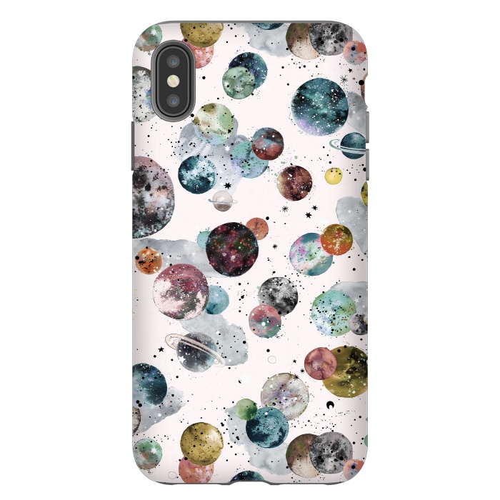 iPhone Xs Max StrongFit Cosmic Planets and Constellations Multicolored by Ninola Design