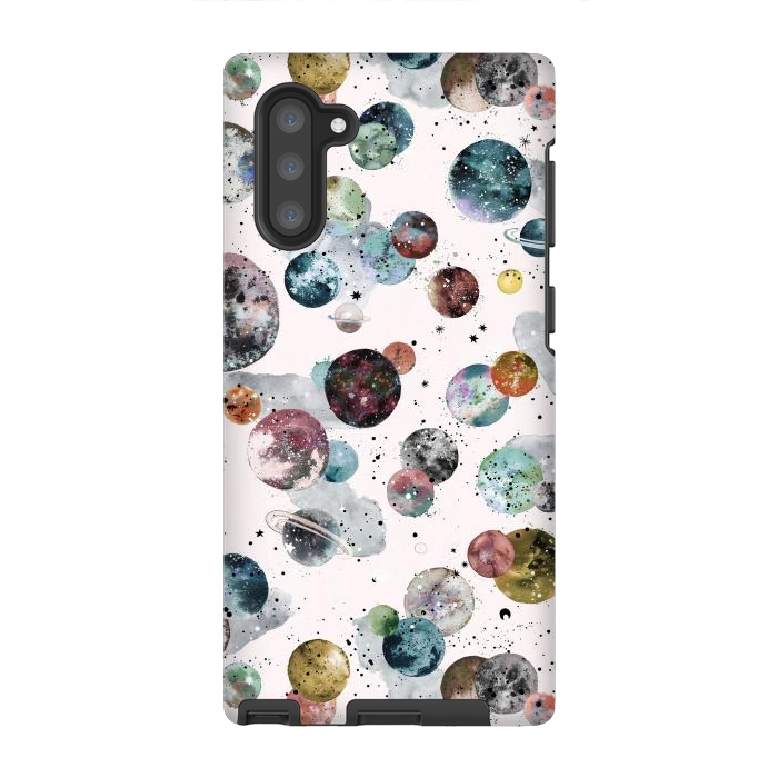 Galaxy Note 10 StrongFit Cosmic Planets and Constellations Multicolored by Ninola Design