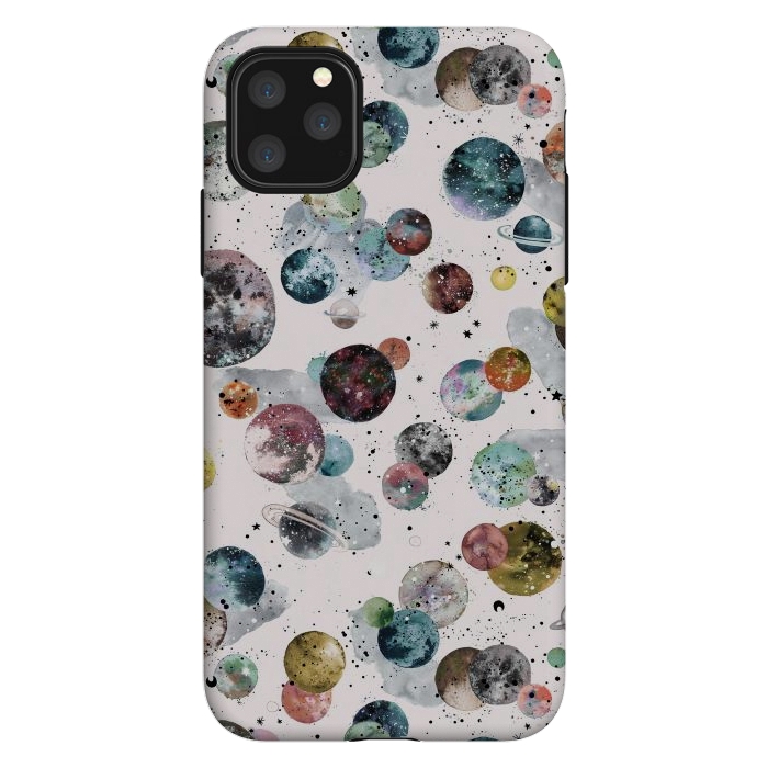 iPhone 11 Pro Max StrongFit Cosmic Planets and Constellations Multicolored by Ninola Design