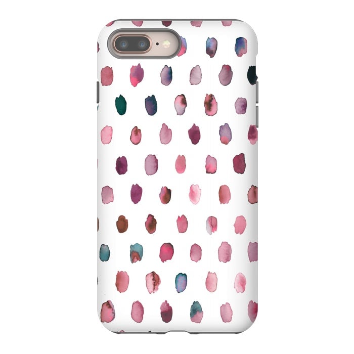 iPhone 7 plus StrongFit Artist Palette Pink Dots by Ninola Design
